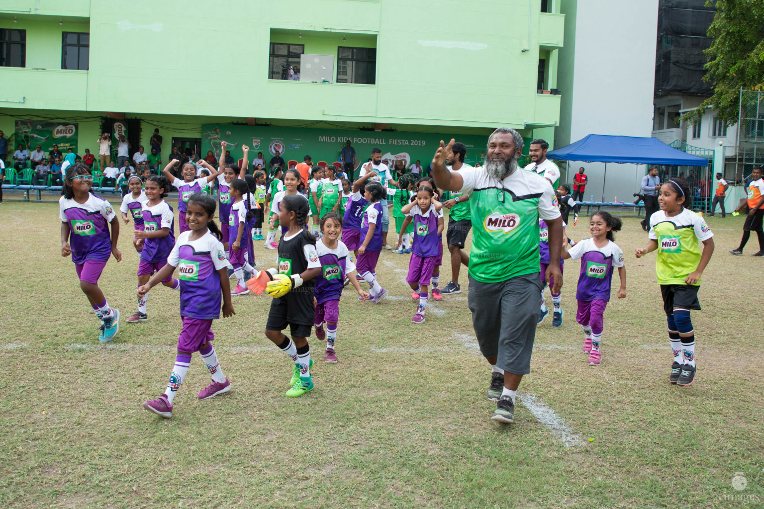 Day 4 of MILO Kids Football Fiesta in Henveiru Grounds in Male', Maldives, Saturday, February 23rd 2019 (Images.mv Photo/Suadh Abdul Sattar, Ismail Thoriq)