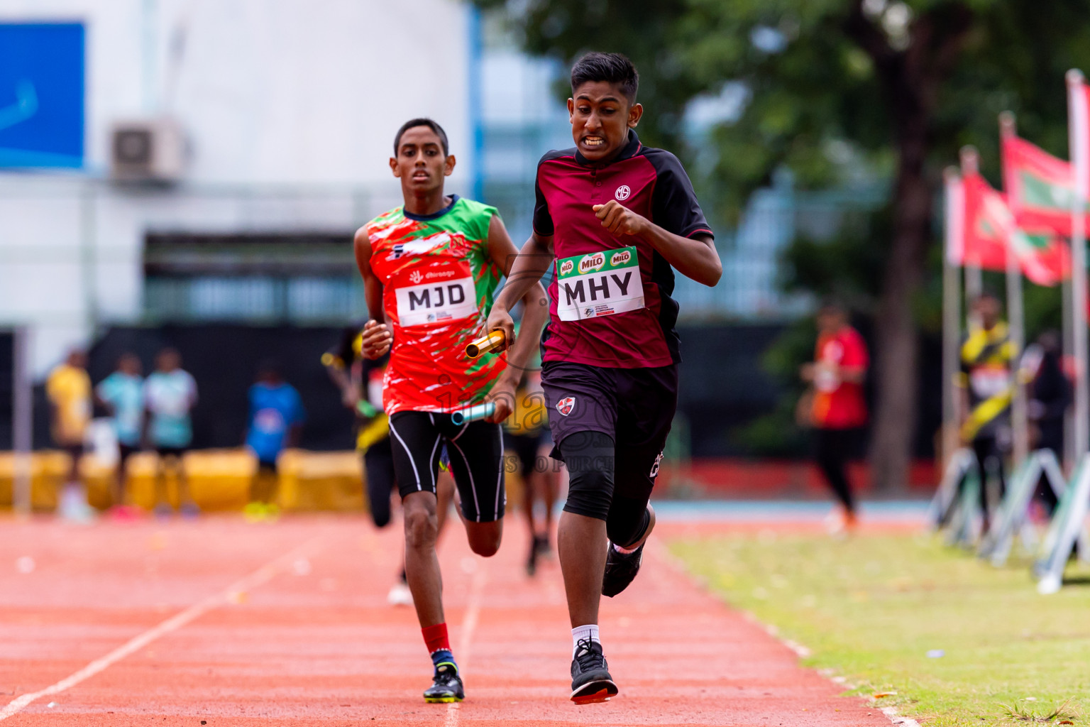 Day 6 of Inter-school Athletics Championship 2025 held in Ekuveni Synthetic Track, Male', Maldives on Sunday, 12th October 2025. Photos by: Nausham Waheed / Images.mv