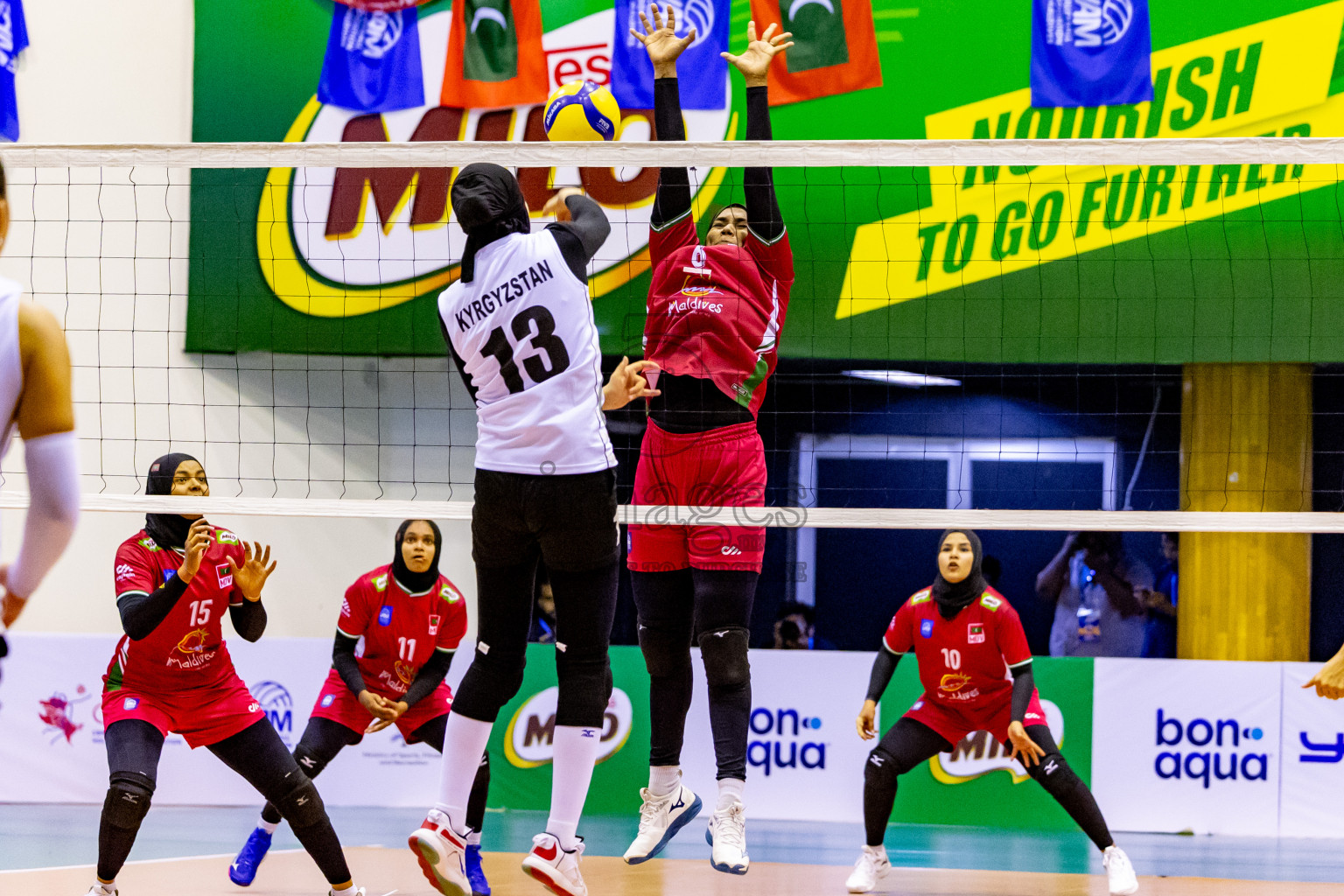 Final of CAVA Woman's Volleyball Challenge Cup 2024 was held in Social Center, Male', Maldives on Wednesday, 11th September 2024. Photos: Nausham Waheed / images.mv