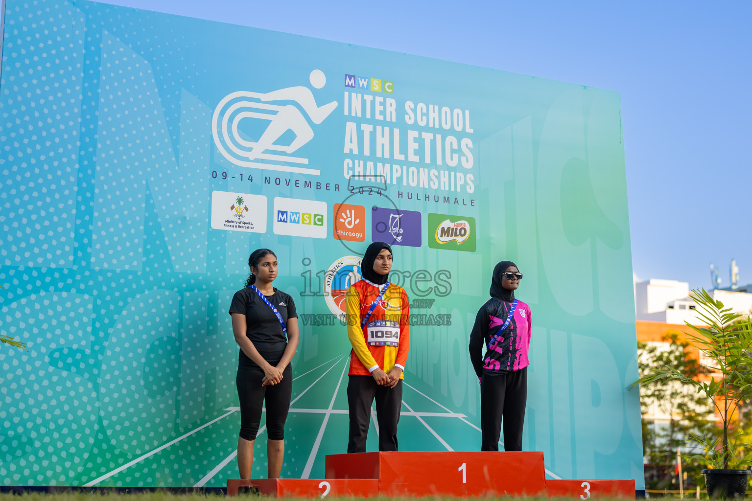 Day 4 of MWSC Interschool Athletics Championships 2024 held in Hulhumale Running Track, Hulhumale, Maldives on Tuesday, 12th November 2024. Photos by: Ismail Thoriq / Images.mv