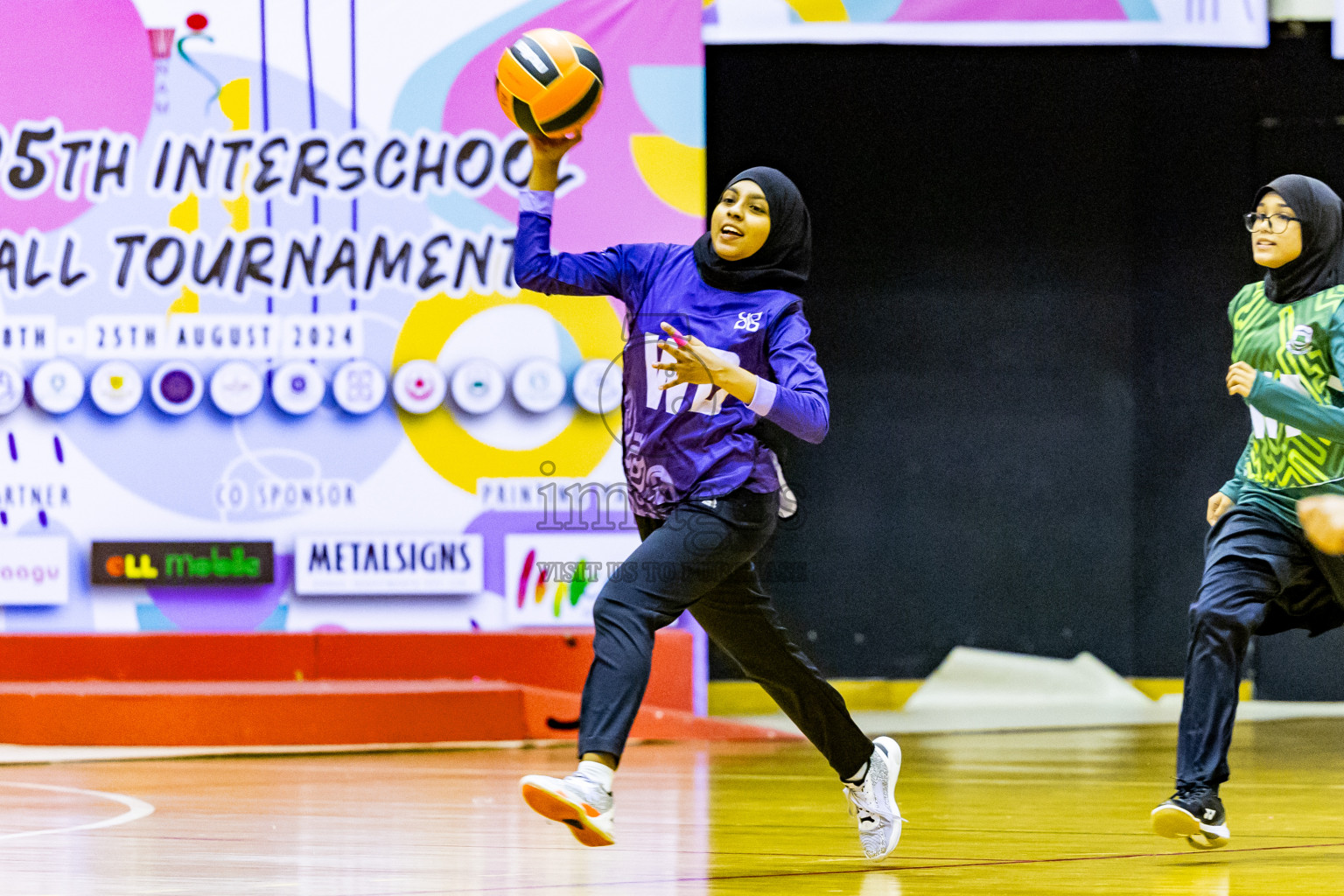 Day 3 of 25th Inter-School Netball Tournament was held in Social Center at Male', Maldives on Sunday, 11th August 2024. Photos: Nausham Waheed / images.mv