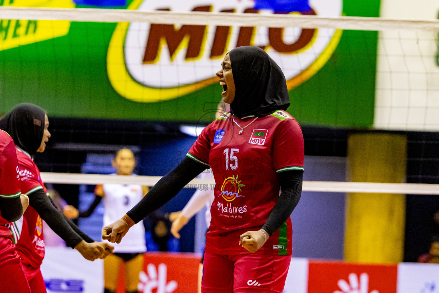 Final of CAVA Woman's Volleyball Challenge Cup 2024 was held in Social Center, Male', Maldives on Wednesday, 11th September 2024. Photos: Nausham Waheed / images.mv