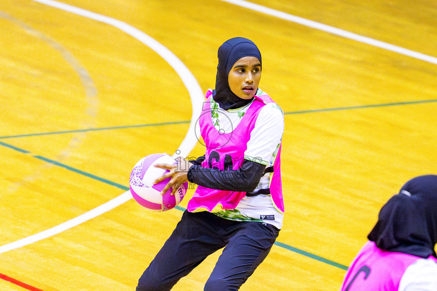KYRC vs Sports Club Shining Star in Day 10 of National Netball Tournament 2025 held in Social Center at Male', Maldives on Tuesday, 27th May 2025. Photos: Nausham Waheed / images.mv