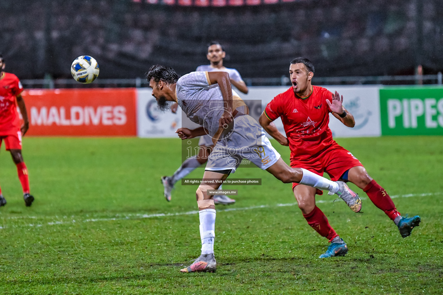 Da Grande vs Club Teenage in Dhivehi Premier League Qualification 22 on 24th Aug 2022, held in National Football Stadium, Male', Maldives Photos: Nausham Waheed / Images.mv