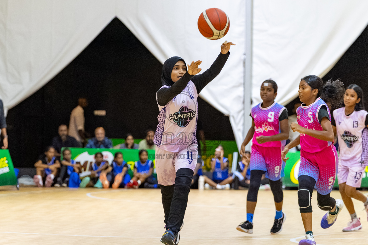 Day 3 of Milo 5 x 5 Junior Challenge 2025 - Basketball tournament held in Basketball Training Center, Male', Maldives on Saturday, 11th October 2025. 
Photos by:  Hassan Simah / Images.mv