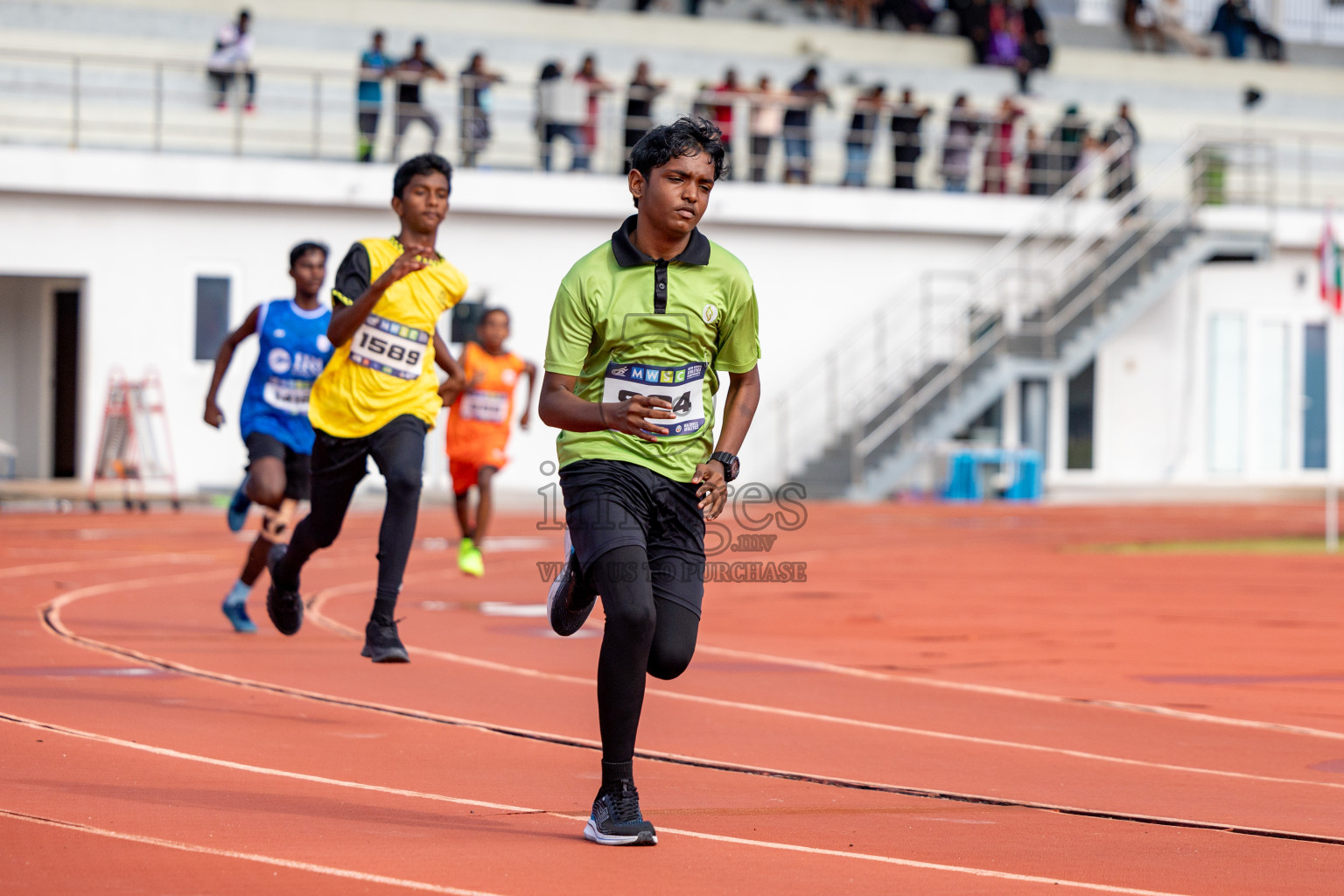 Day 2 of MWSC Interschool Athletics Championships 2024 held in Hulhumale Running Track, Hulhumale, Maldives on Sunday, 10th November 2024. 
Photos by:  Hassan Simah / Images.mv