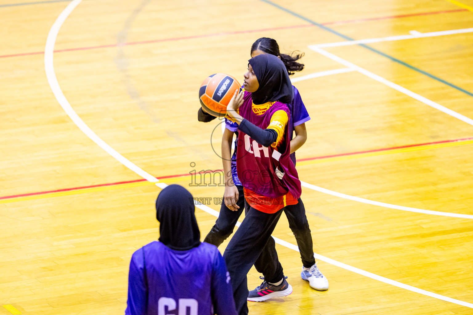 Day 11 of 25th Inter-School Netball Tournament was held in Social Center at Male', Maldives on Wednesday, 21st August 2024. Photos: Nausham Waheed / images.mv