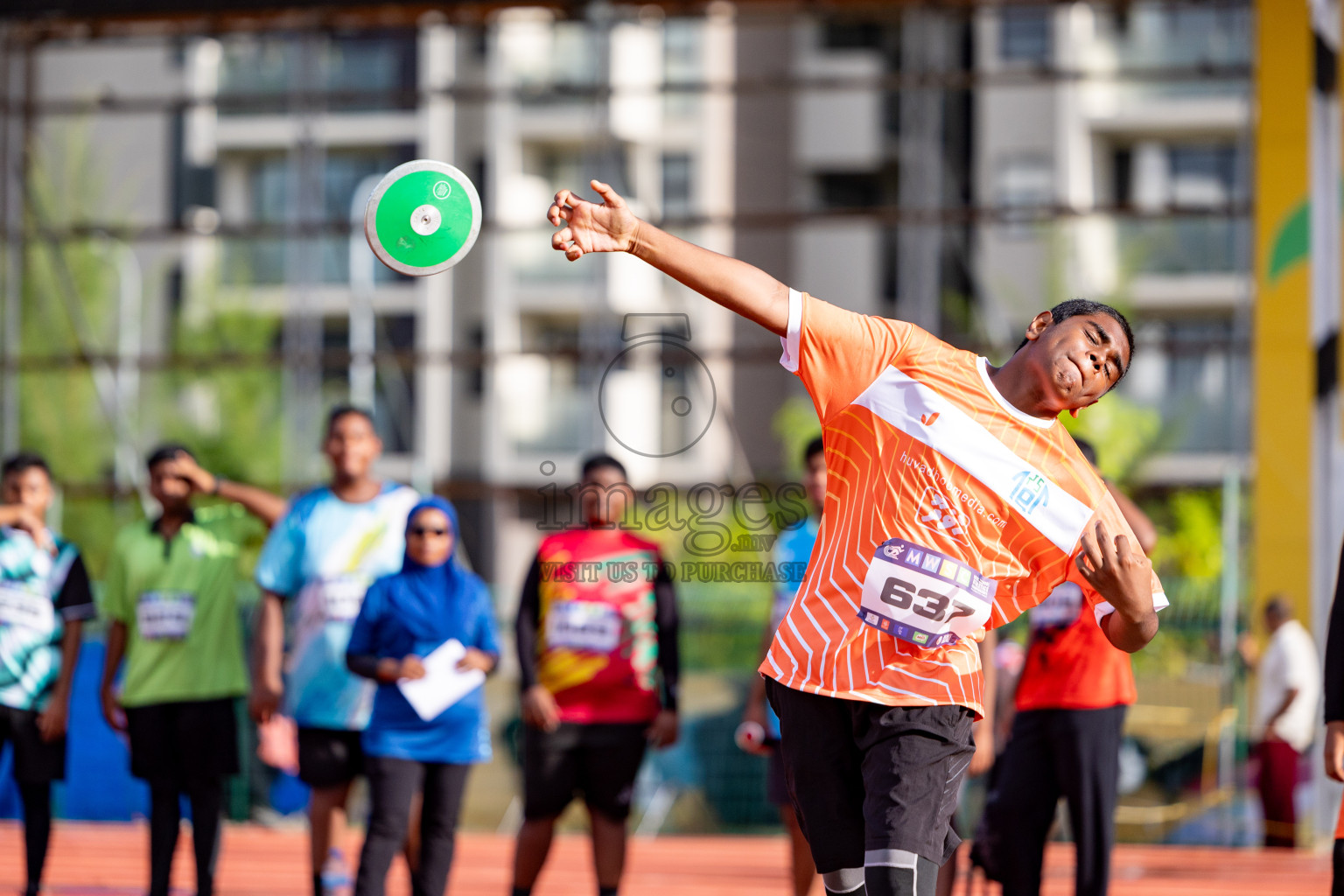 Day 1 of MWSC Interschool Athletics Championships 2024 held in Hulhumale Running Track, Hulhumale, Maldives on Saturday, 9th November 2024. 
Photos by: Ismail Thoriq, Hassan Simah / Images.mv