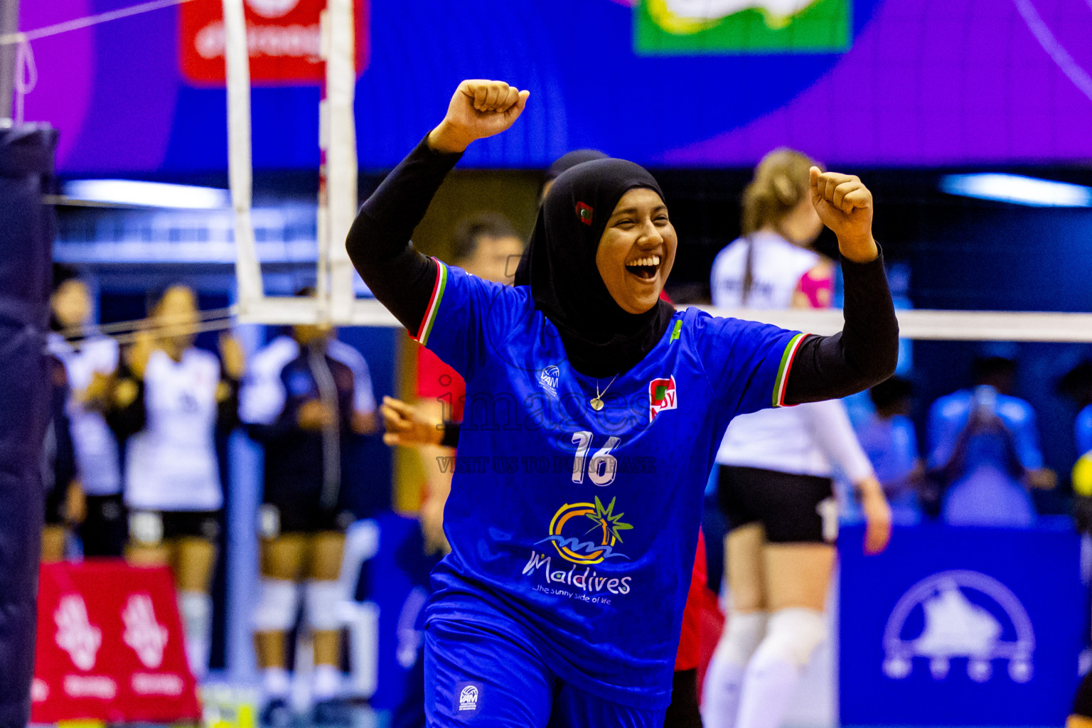 Final of CAVA Woman's Volleyball Challenge Cup 2024 was held in Social Center, Male', Maldives on Wednesday, 11th September 2024. Photos: Nausham Waheed / images.mv