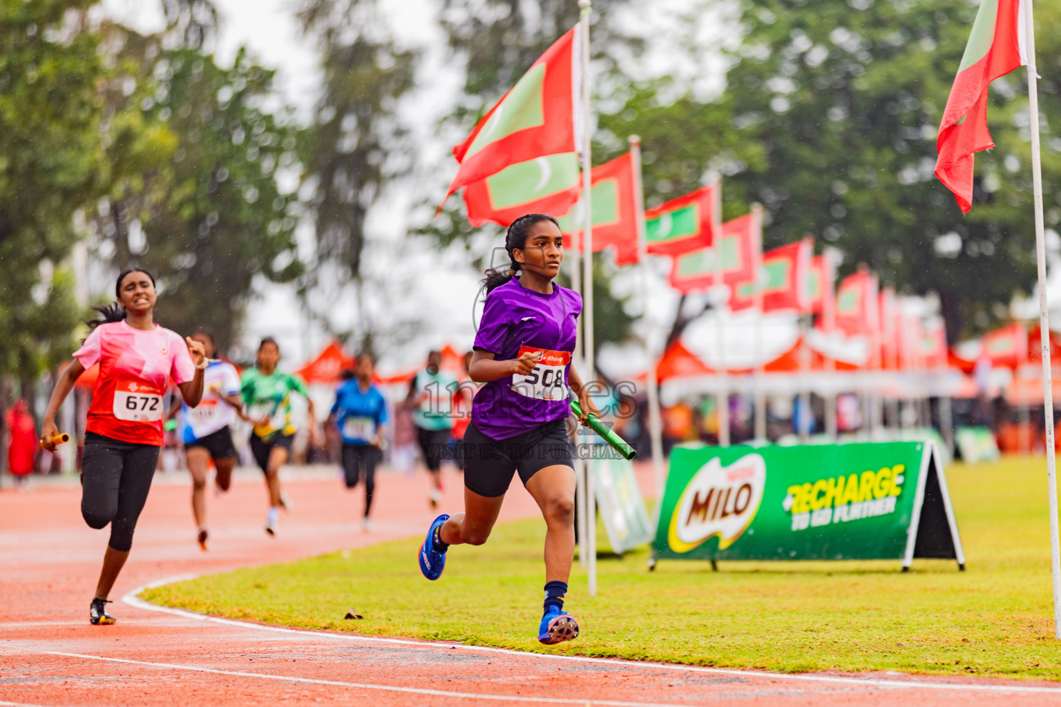 Day 6 of Inter-school Athletics Championship 2025 held in Ekuveni Synthetic Track, Male', Maldives on Sunday, 12th October 2025. Photos by: Areef Adam / Images.mv