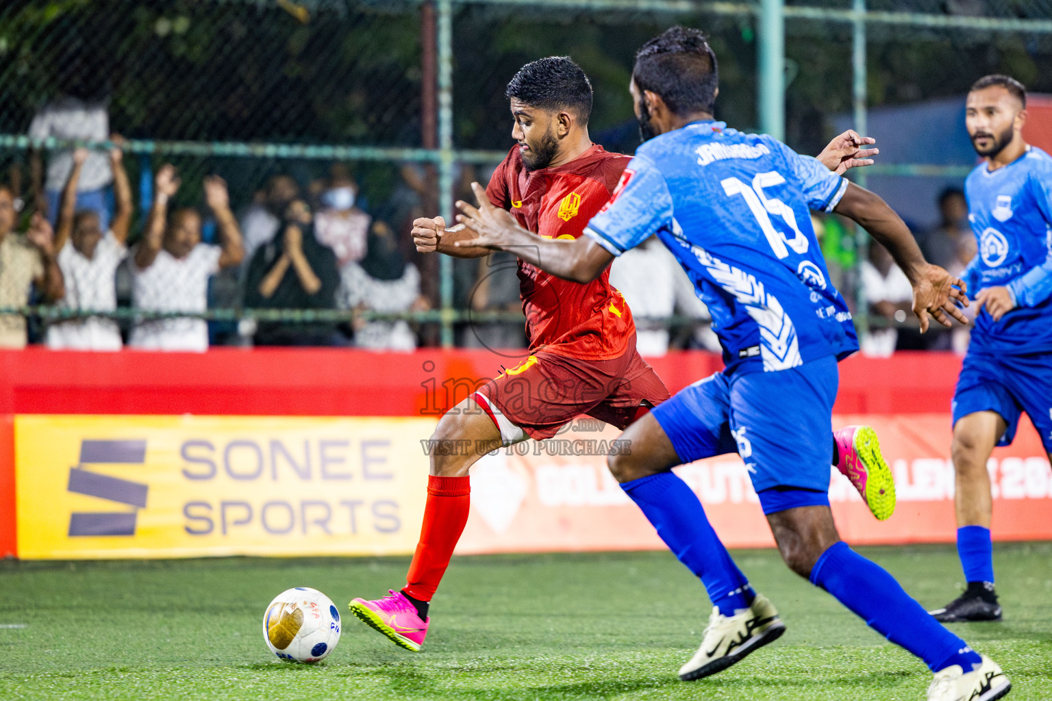 GA Gemanafushi VS GA Nilandhoo in Day 8 of Golden Futsal Challenge 2025 was held on Sunday, 12th January 2025, in Hulhumale', Maldives Photos: Nausham Waheed , Ismail Thoriq / images.mv
