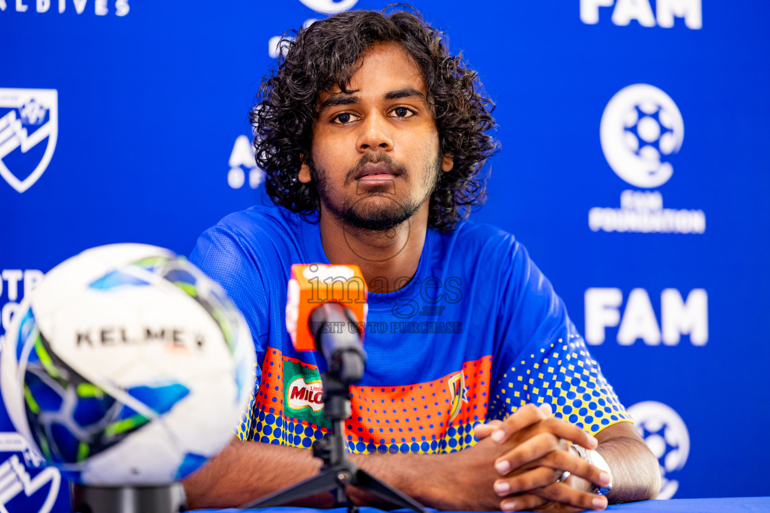 Final Pre-Match Press of Under 19 Youth Championship 2024 was held at National Stadium in Male', Maldives on Sunday, 30th June 2024. Photos: Nausham Waheed / images.mv