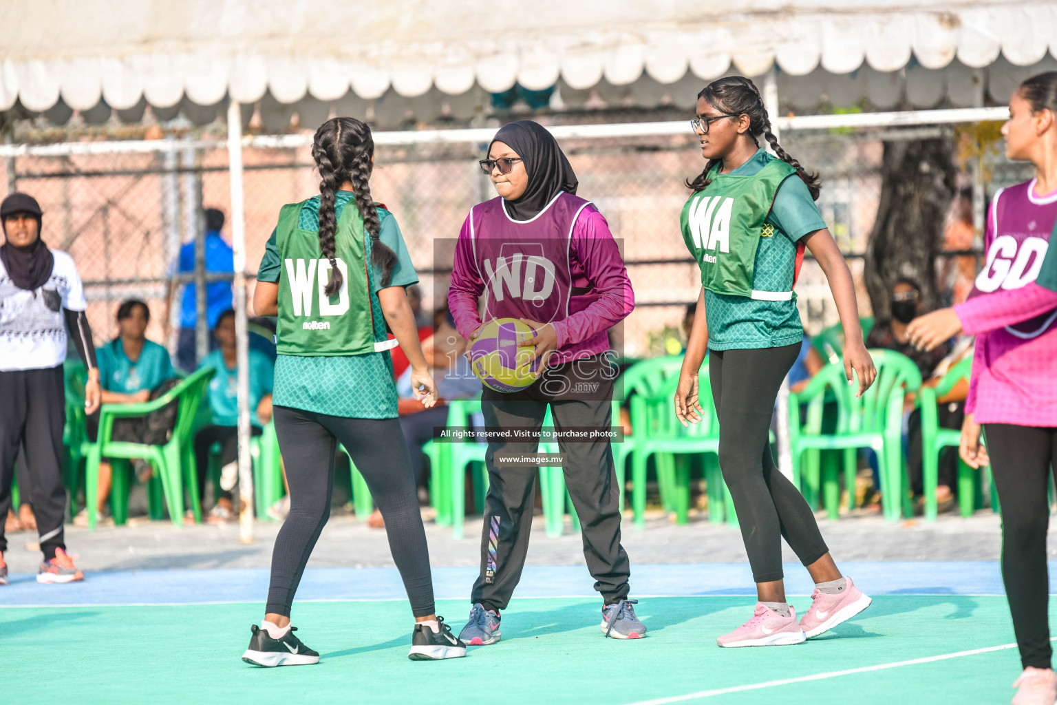 Day 9 of Junior Netball Championship 2022 held in Male', Maldives. Photos by Nausham Waheed