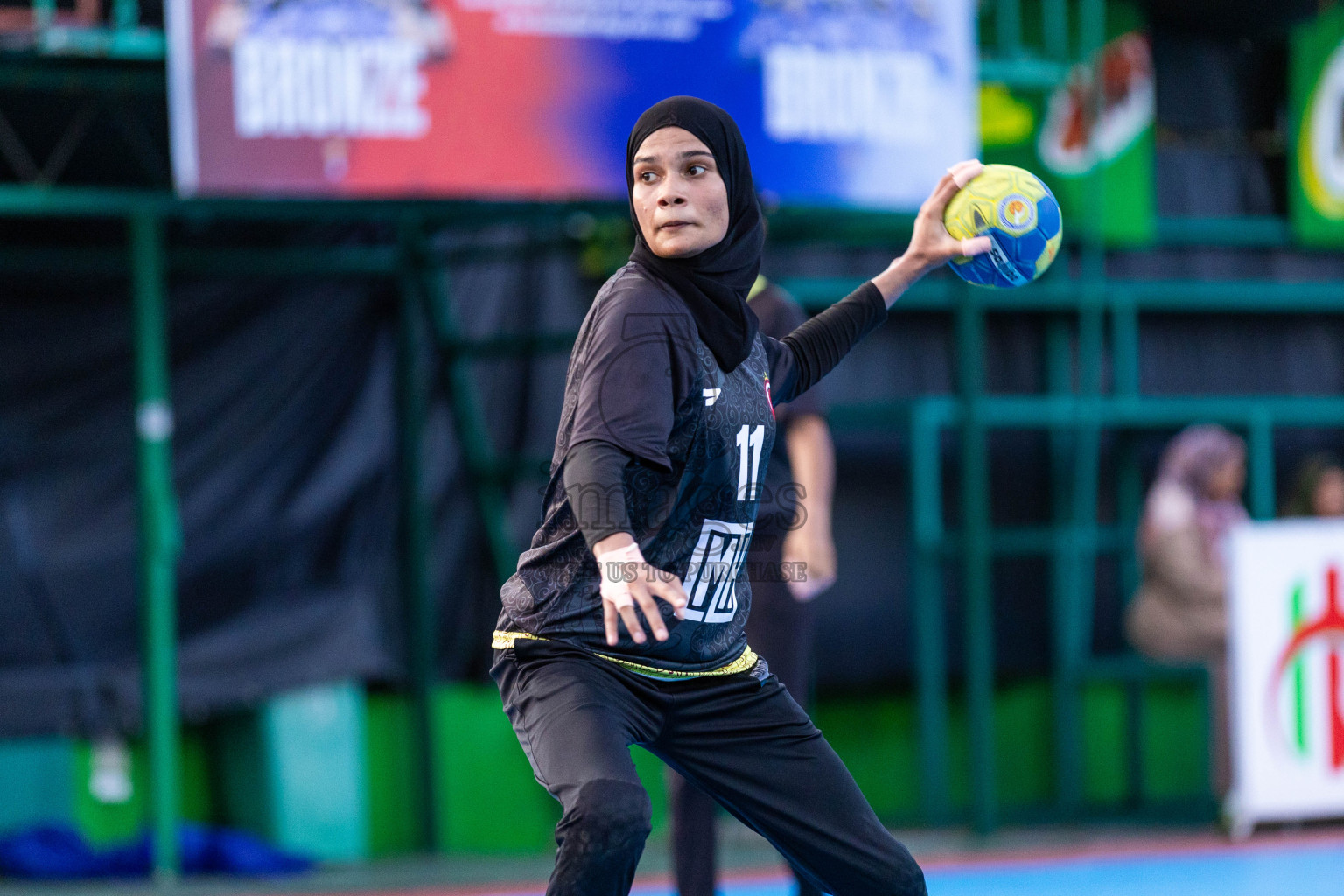 Day 7 of 10th National Handball Tournament 2023, held in Handball ground, Male', Maldives on Sunday, 4th December 2023 Photos: Nausham Waheed/ Images.mv