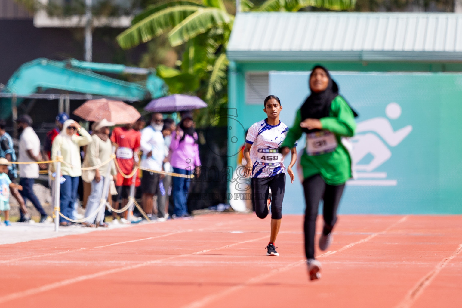 Day 3 of MWSC Interschool Athletics Championships 2024 held in Hulhumale Running Track, Hulhumale, Maldives on Monday, 11th November 2024. 
Photos by: Hassan Simah / Images.mv