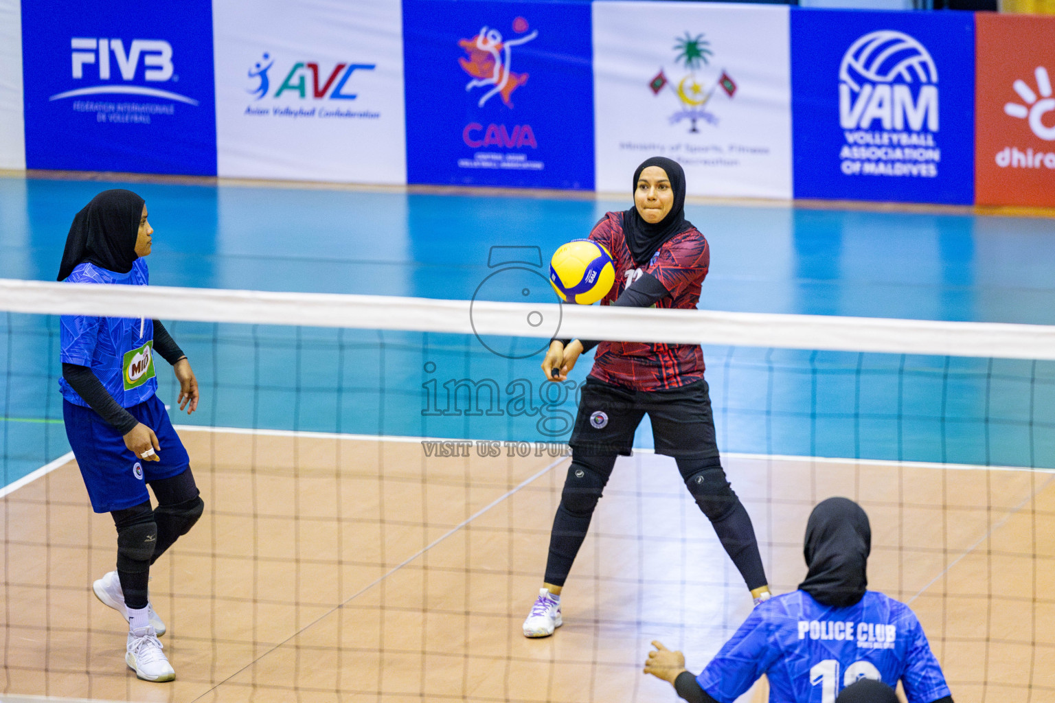 Police Club vs Flexor Sports Club in Day 1 of National Volleyball League 2025 - Women's Division held in Male', Maldives on Saturday, 19th April 2025 at Social Center Indoor Hall Photos 
By: Hassan Simah / images.mv