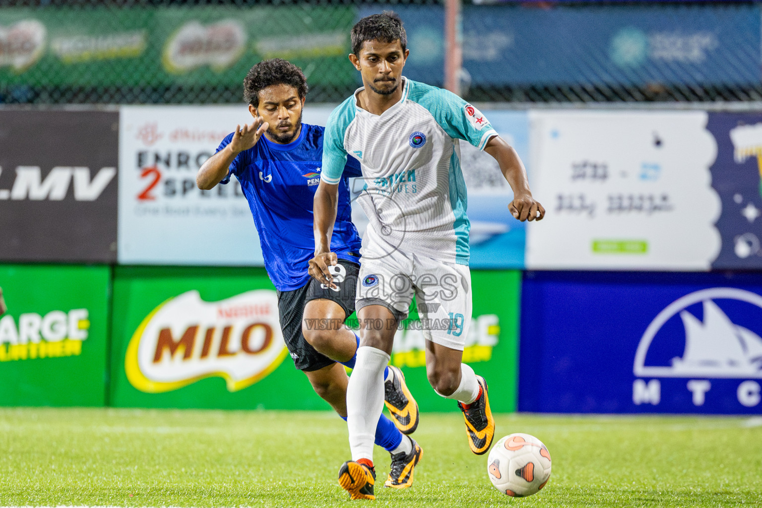 Fenaka vs Police Club in Day 14 of Club Maldives Cup 2025 was held in Rehendhi Futsal Ground, Hulhumale', Maldives on Tuesday, 14th October 2025. Photos: Ismail Thoriq / images.mv