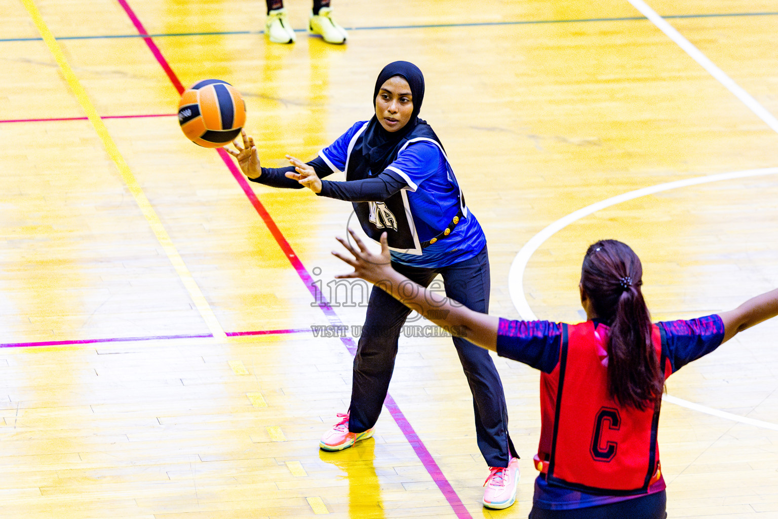 MV Netters vs Club Matrix in Day 3 of 21st National Netball Tournament was held in Social Canter at Male', Maldives on Saturday, 18th May 2024. Photos: Nausham Waheed / images.mv