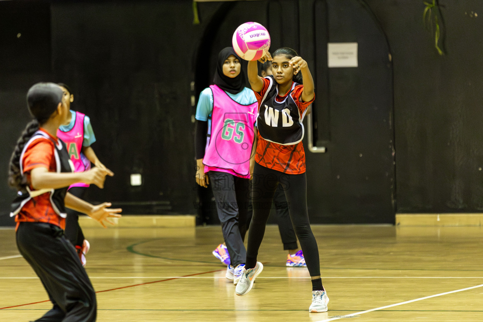 Young Netters A vs AIS Netball Academy in Day 5 of 3rd Netball Junior Championship, held at Social Center on Thursday 23rd January 2025 . Photos: Shuu Abdul Sattar / images.mv