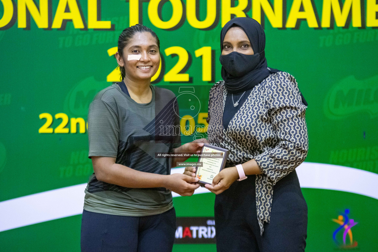 Kulhudhuffushi Youth & R.C vs Club Green Streets in the Finals of Milo National Netball Tournament 2021 (Women's) held on 5th December 2021 in Male', Maldives Photos: Ismail Thoriq / images.mv