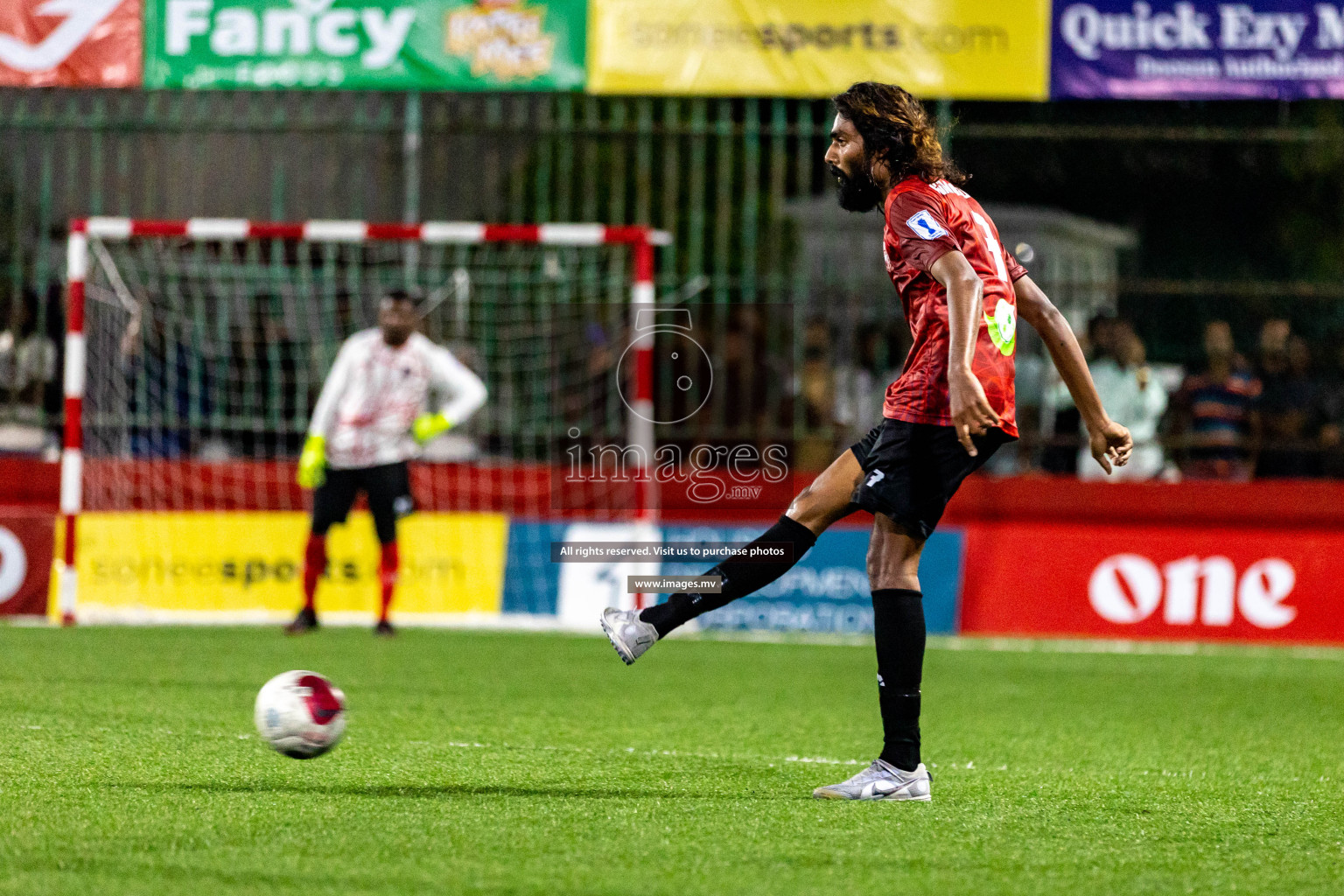 K. Himmafushi vs K. Maafushi in Day 6 of Golden Futsal Challenge 2023 on 10 February 2023 in Hulhumale, Male, Maldives