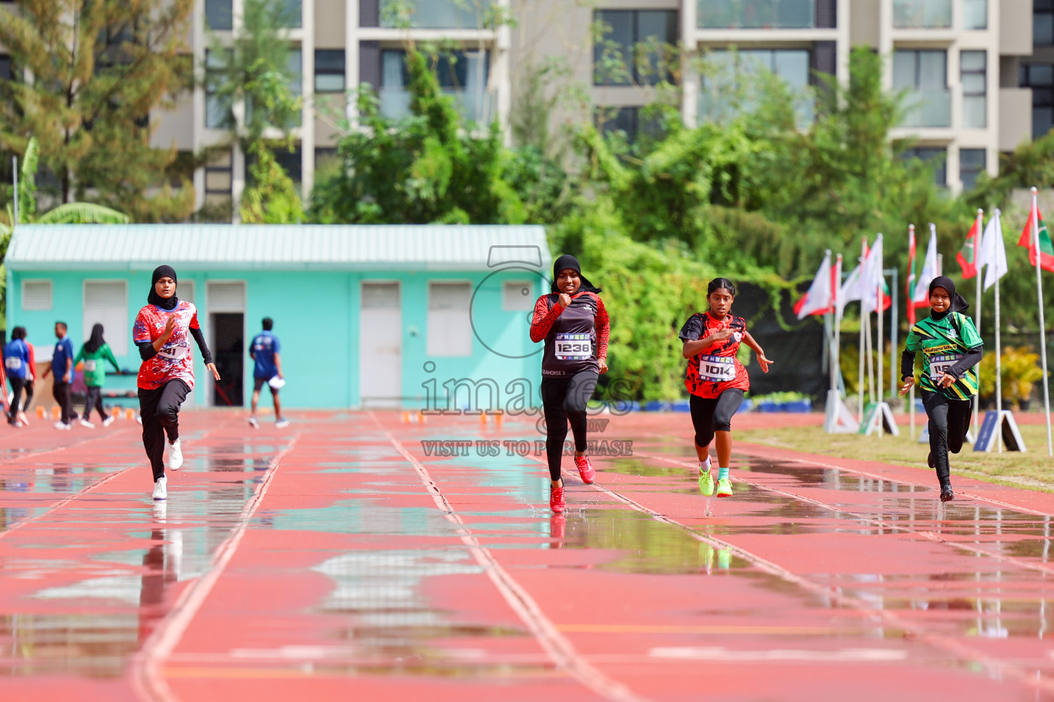 Day 1 of MWSC Interschool Athletics Championships 2024 held in Hulhumale Running Track, Hulhumale, Maldives on Saturday, 9th November 2024. 
Photos by: Ismail Thoriq, Hassan Simah / Images.mv