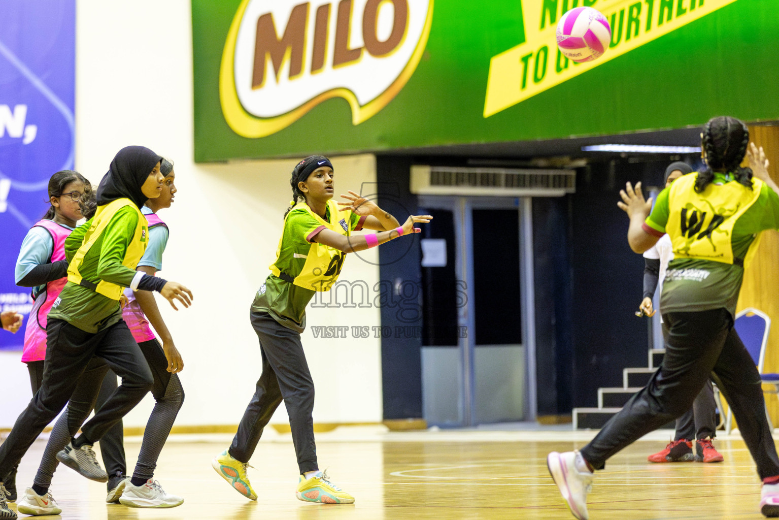 FIONTI Sports Club vs Netkids C in Day 2 of 3rd Junior Championship - Netball association of Maldives, held at Social Center on Monday 20th January 2025 . Photos by Shuu Abdul Sattar