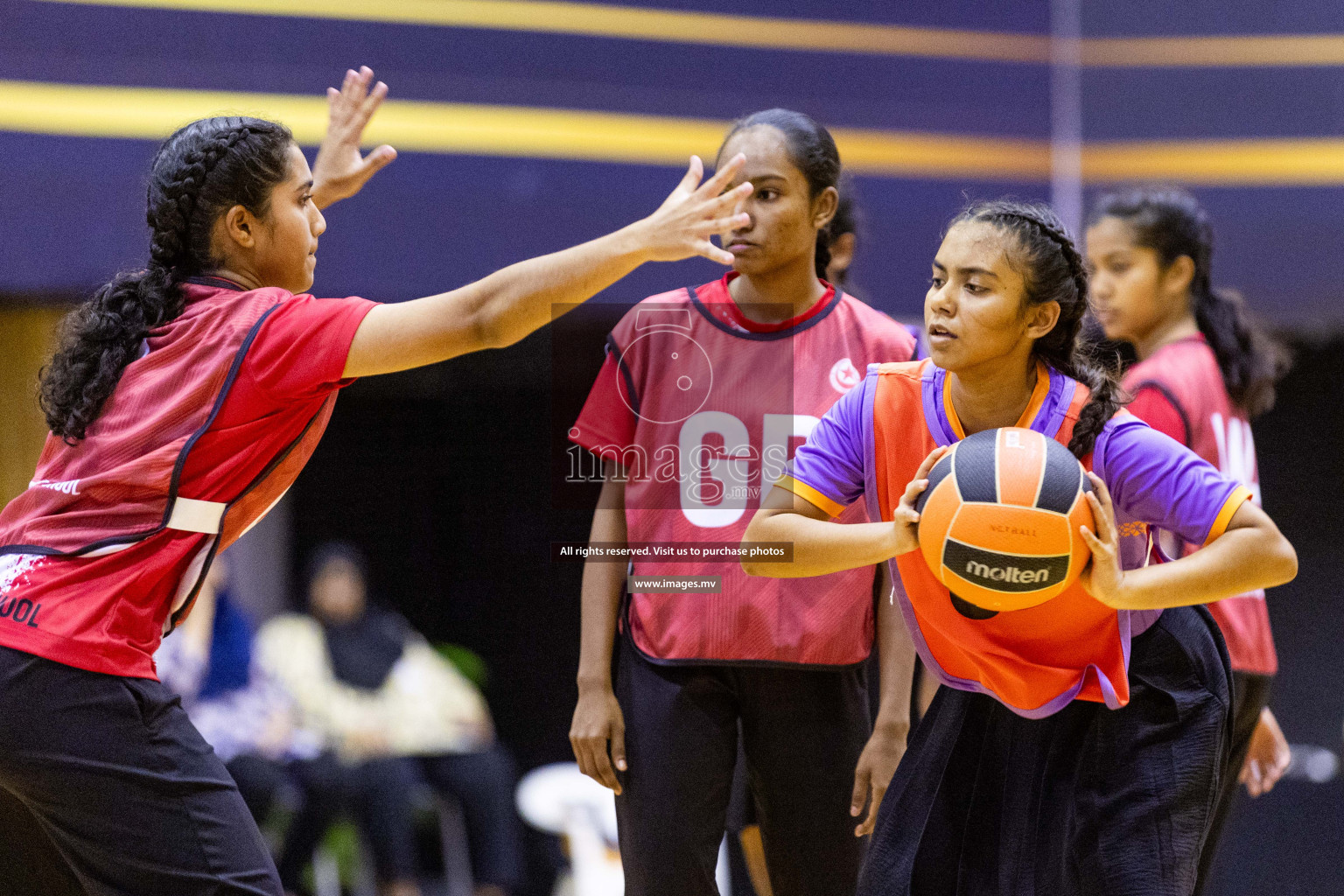 Final of 24th Interschool Netball Tournament 2023 was held in Social Center, Male', Maldives on 7th November 2023. Photos: Nausham Waheed / images.mv