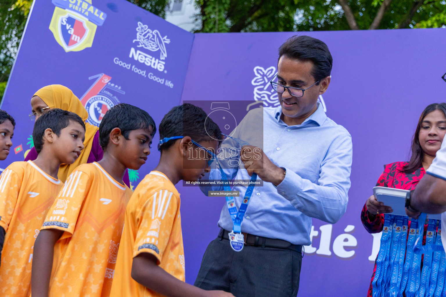 Day 4 of Nestle Kids Football Fiesta, held in Henveyru Football Stadium, Male', Maldives on Saturday, 14th October 2023
Photos: Ismail Thoriq / images.mv