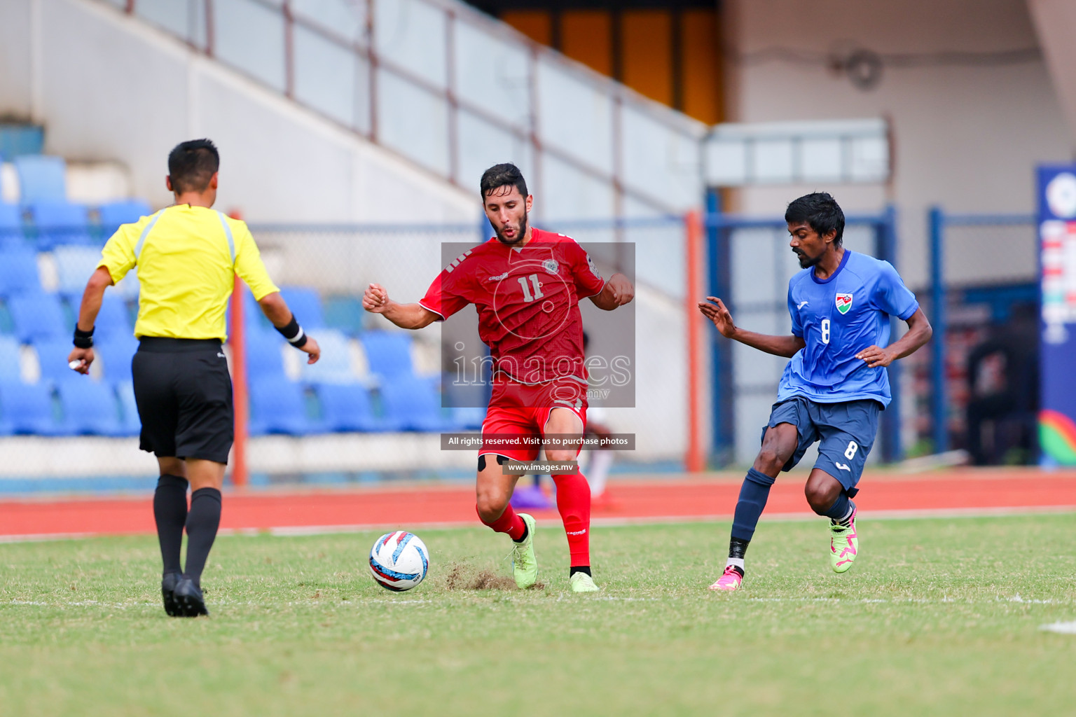 Lebanon vs Maldives in SAFF Championship 2023 held in Sree Kanteerava Stadium, Bengaluru, India, on Tuesday, 28th June 2023. Photos: Nausham Waheed, Hassan Simah / images.mv