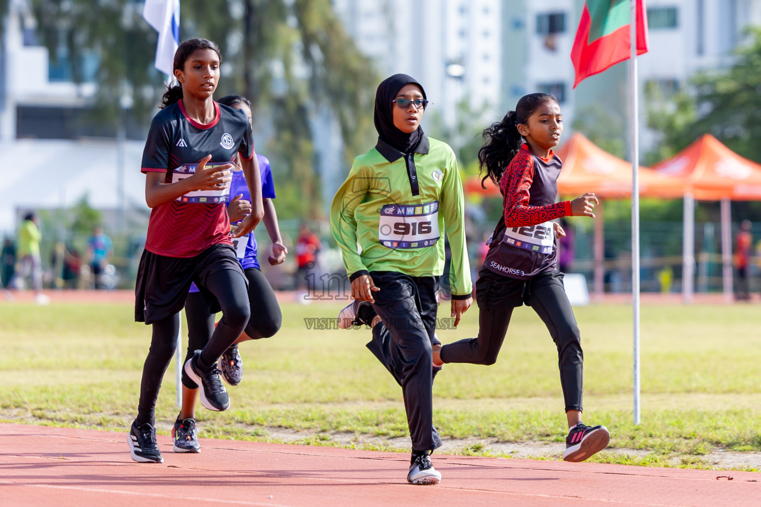 Day 4 of MWSC Interschool Athletics Championships 2024 held in Hulhumale Running Track, Hulhumale, Maldives on Tuesday, 12th November 2024. Photos by: Nausham Waheed / Images.mv