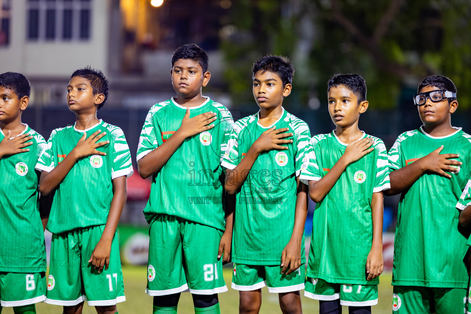 Victory Sports Club vs Hurriyya Sports Club (U12) in Day 9 of Dhivehi Youth League 2024 held at Henveiru Stadium on Saturday, 14th December 2024. Photos: Nausham Waheed / Images.mv