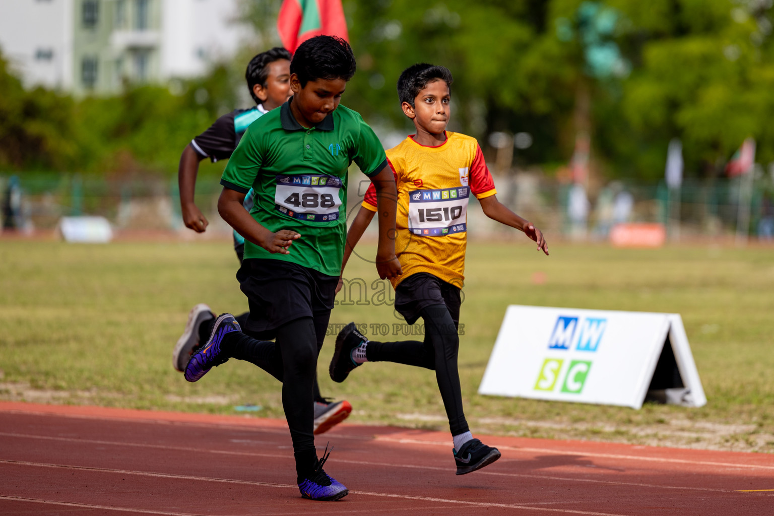 Day 2 of MWSC Interschool Athletics Championships 2024 held in Hulhumale Running Track, Hulhumale, Maldives on Sunday, 10th November 2024. 
Photos by: Hassan Simah / Images.mv