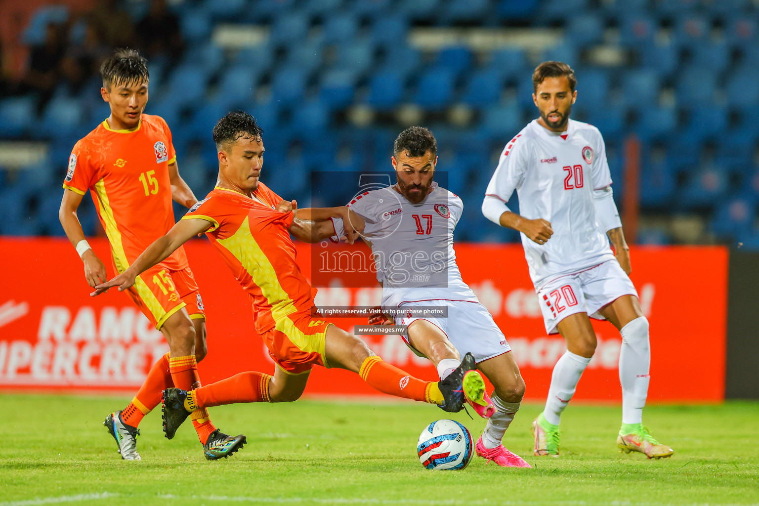 Bhutan vs Lebanon in SAFF Championship 2023 held in Sree Kanteerava Stadium, Bengaluru, India, on Sunday, 25th June 2023. Photos: Nausham Waheed, Hassan Simah / images.mv