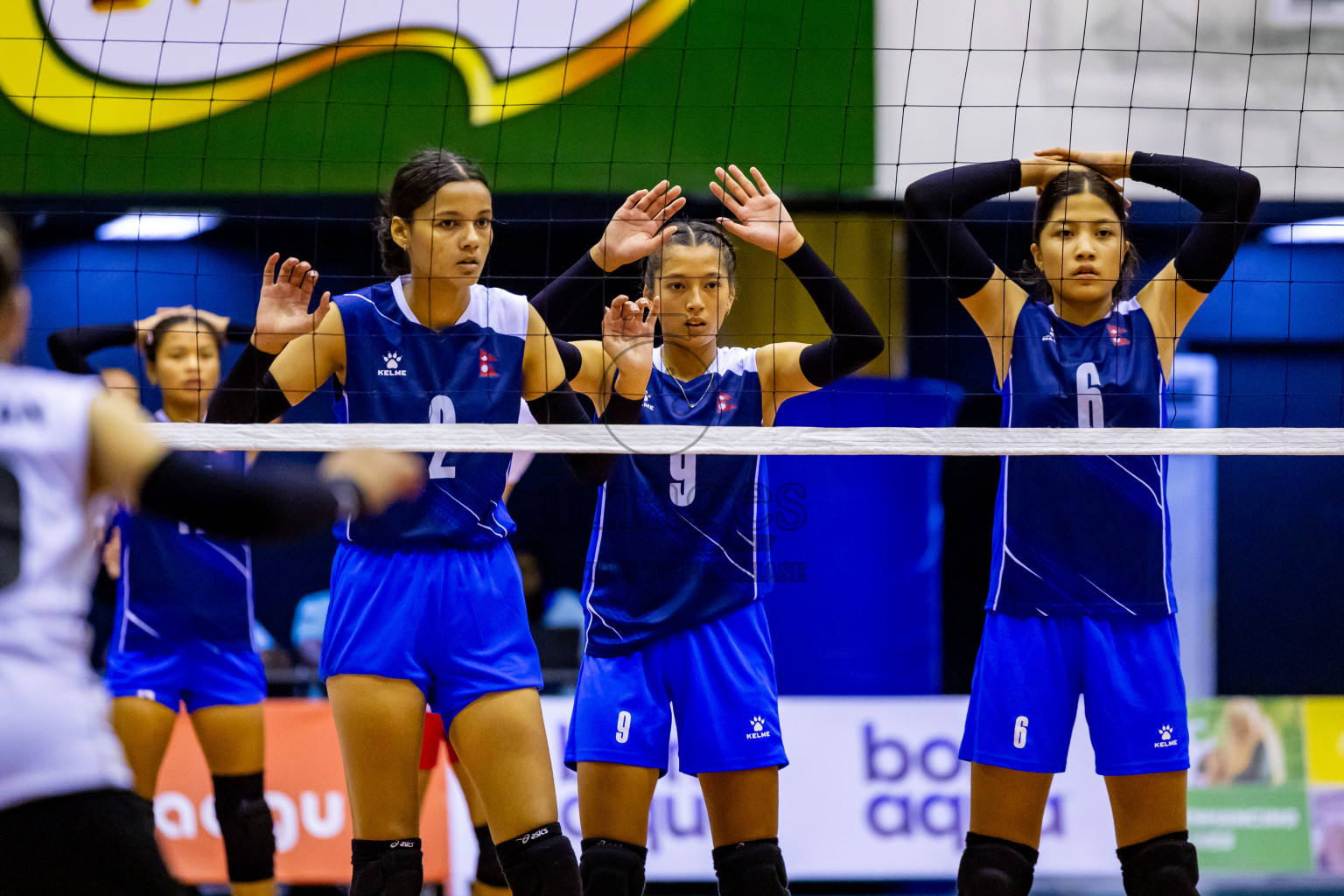 Kyrgyzstan vs Nepal in Semi Final of CAVA U20 Woman's Volleyball Championship 2024 was held in Social Center, Male', Maldives on 22nd July 2024. Photos: Nausham Waheed / images.mv