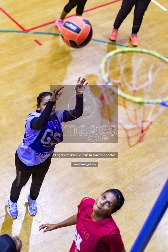 Lorenzo Sports Club vs Vyansa in the Milo National Netball Tournament 2022 on 18 July 2022, held in Social Center, Male', Maldives. Photographer: Shuu, Hassan Simah / Images.mv