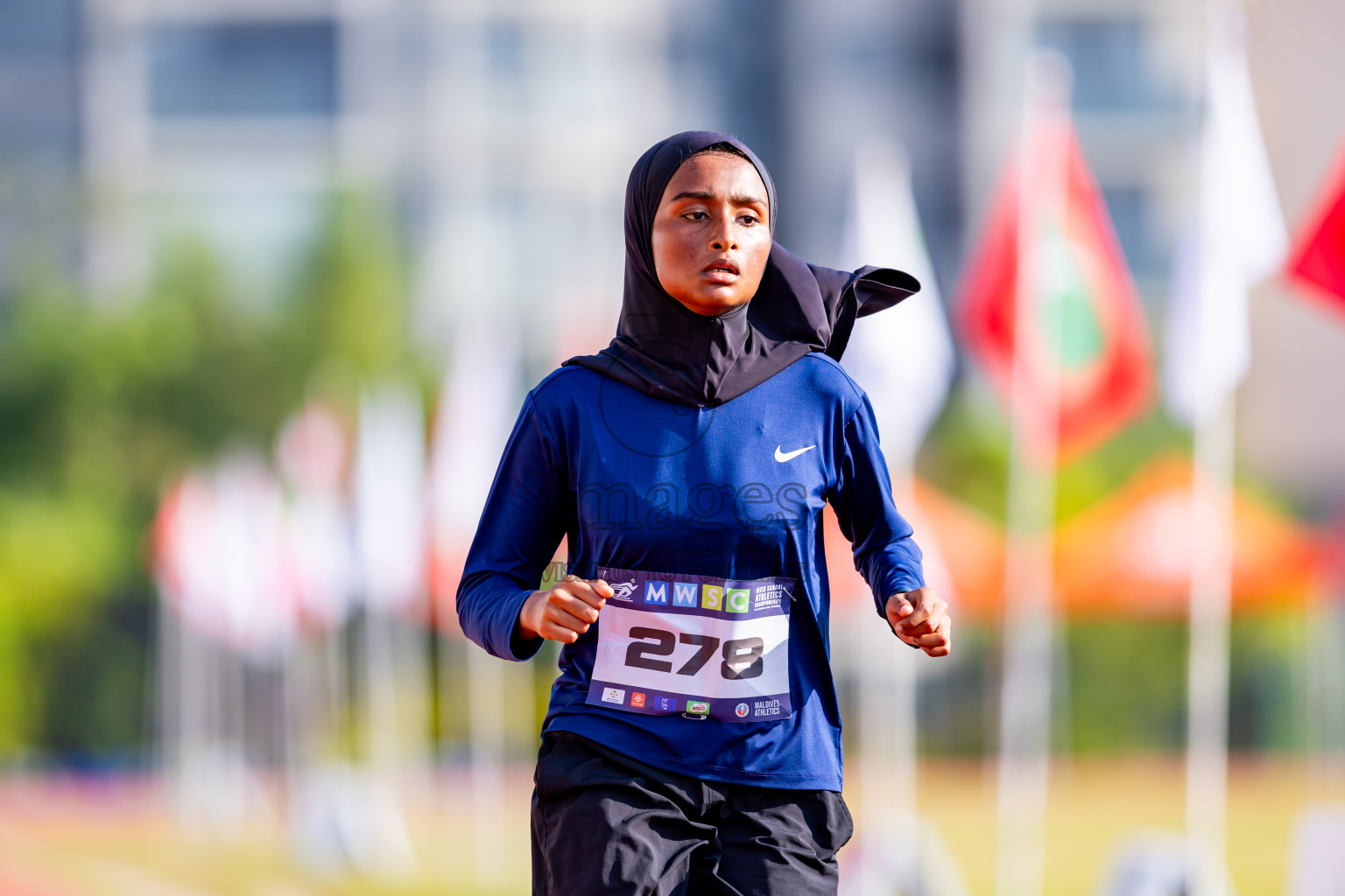 Day 6 of MWSC Interschool Athletics Championships 2024 held in Hulhumale Running Track, Hulhumale, Maldives on Thursday, 14th November 2024. Photos by: Nausham Waheed / Images.mv