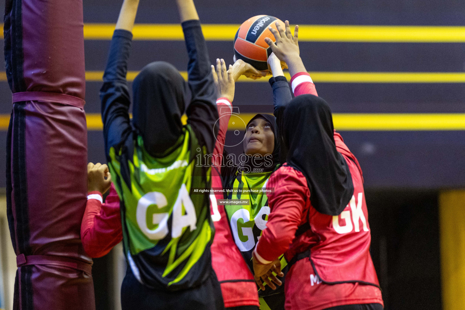 Day6 of 24th Interschool Netball Tournament 2023 was held in Social Center, Male', Maldives on 1st November 2023. Photos: Nausham Waheed / images.mv