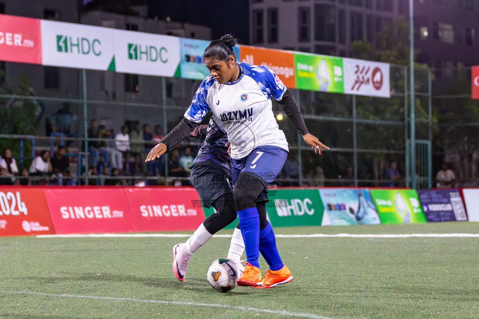 POLICE CLUB vs TEAM DHARUMAVANTHA in Eighteen Thirty 2024 held in Rehendi Futsal Ground, Hulhumale', Maldives on Monday, 9th September 2024. Photos: Mohamed Mahfooz Moosa / images.mv