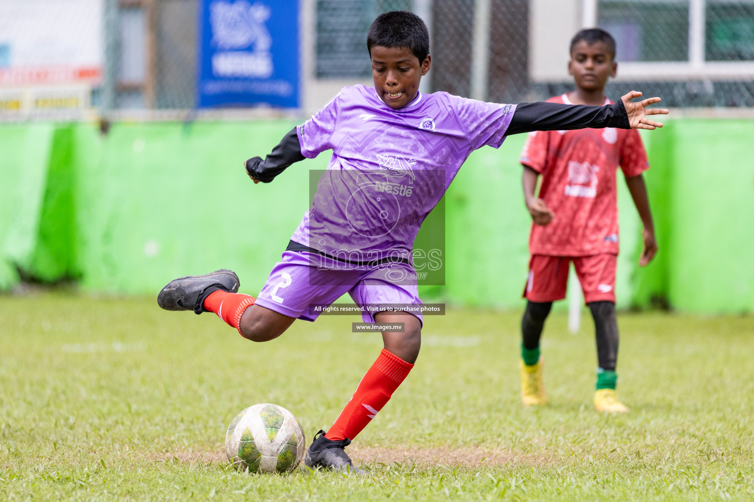 Day 1 of Milo kids football fiesta, held in Henveyru Football Stadium, Male', Maldives on Wednesday, 11th October 2023 Photos: Nausham Waheed/ Images.mv