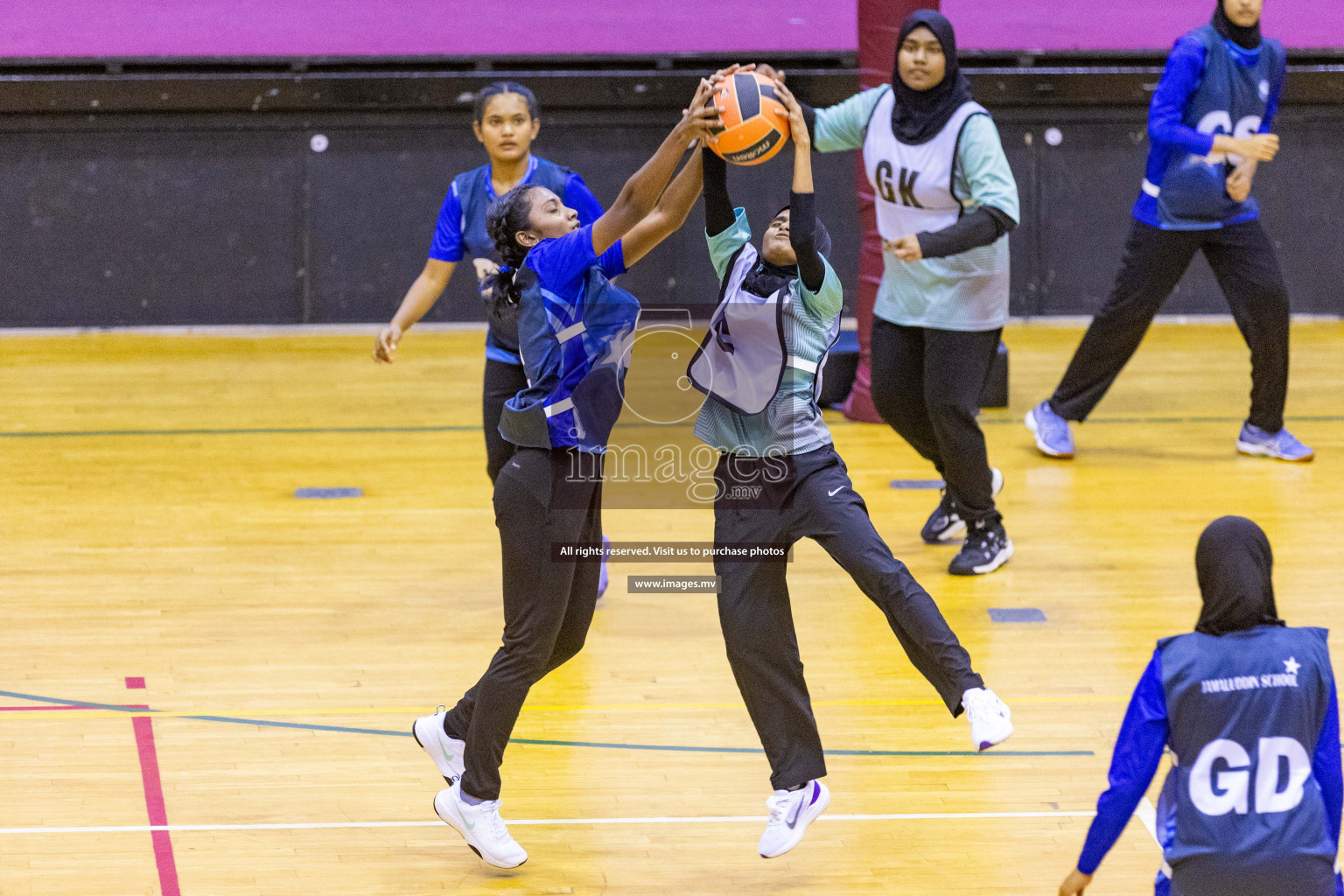 Day5 of 24th Interschool Netball Tournament 2023 was held in Social Center, Male', Maldives on 31st October 2023. Photos: Nausham Waheed / images.mv