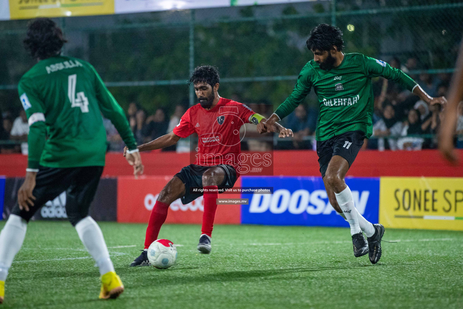 Sh. Kanditheemu vs Sh. Bilehfahi in Day 2 of Golden Futsal Challenge 2023 on 06 February 2023 in Hulhumale, Male, Maldives