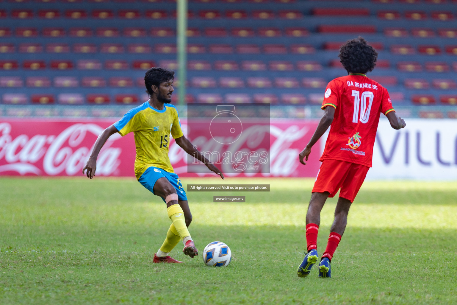 Club Valencia vs De Grande Sports Club in Ooredoo Dhivehi Premier League 2021/22 on 16th July 2022, held in National Football Stadium, Male', Maldives Photos: Hassan Simah/ Images mv