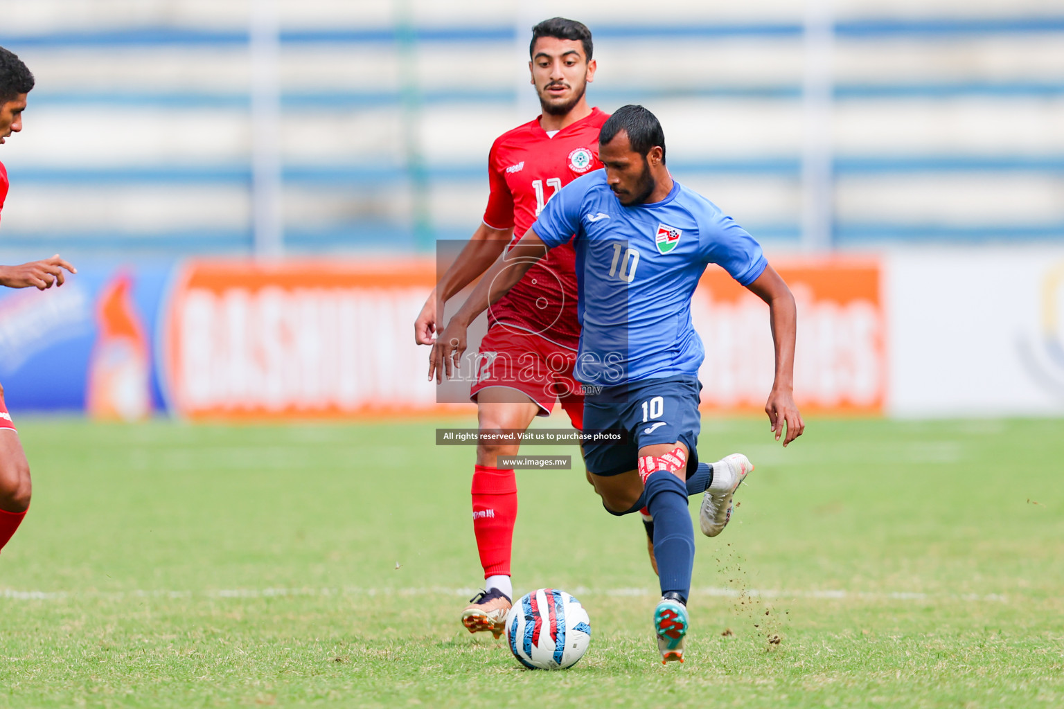 Lebanon vs Maldives in SAFF Championship 2023 held in Sree Kanteerava Stadium, Bengaluru, India, on Tuesday, 28th June 2023. Photos: Nausham Waheed, Hassan Simah / images.mv