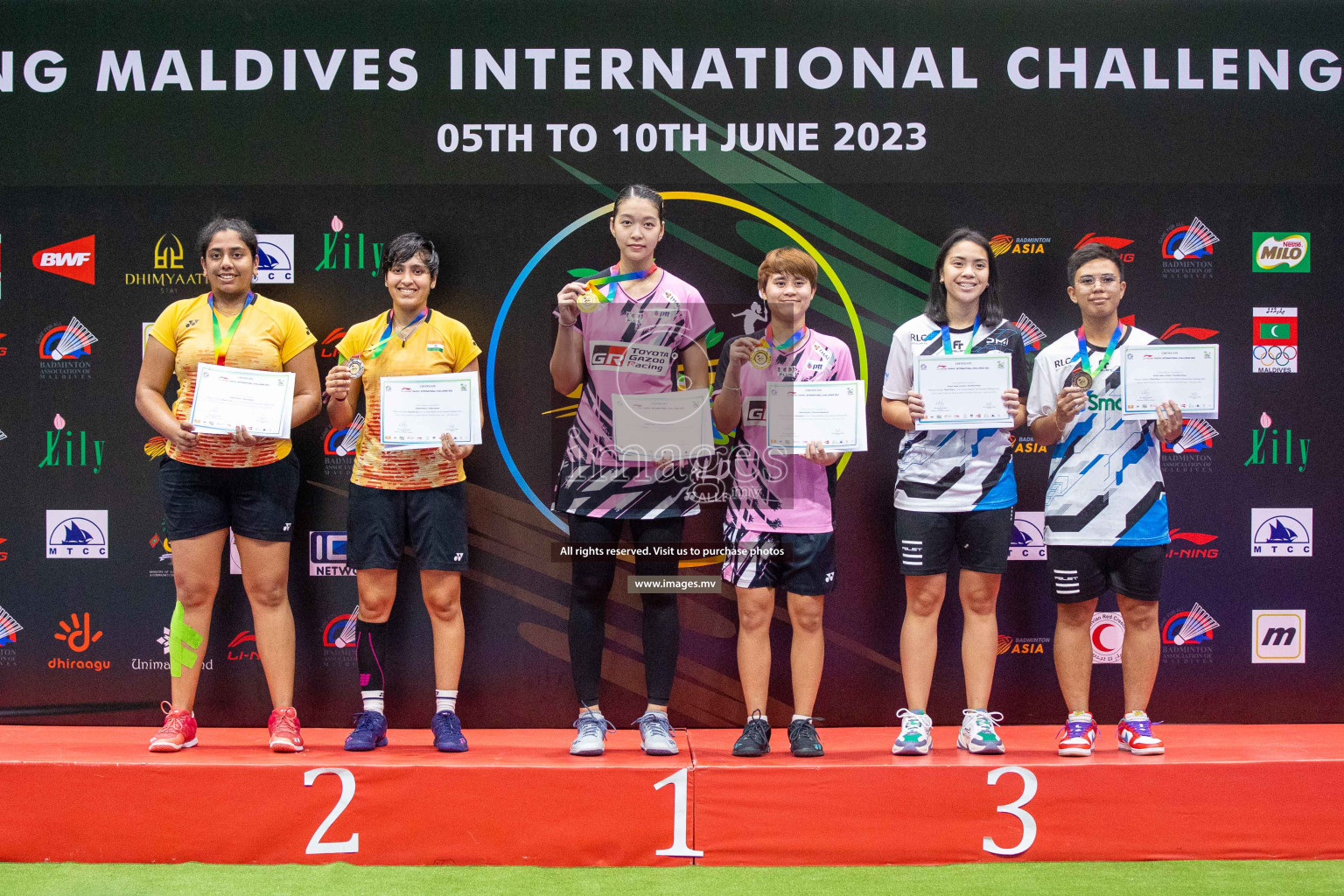 Finals of Li-Ning Maldives International Challenge 2023, was is held in Ekuveni Indoor Court, Male', Maldives on Saturday, 10th June 2023. Photos: Ismail Thoriq / images.mv