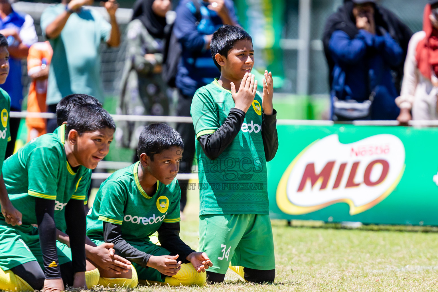 Day 3 of MILO Academy Championship 2025 (U-12) was held at Henveiru Stadium in Male', Maldives on Saturday, 3rd May 2025. Photos: Nausham Waheed / images.mv