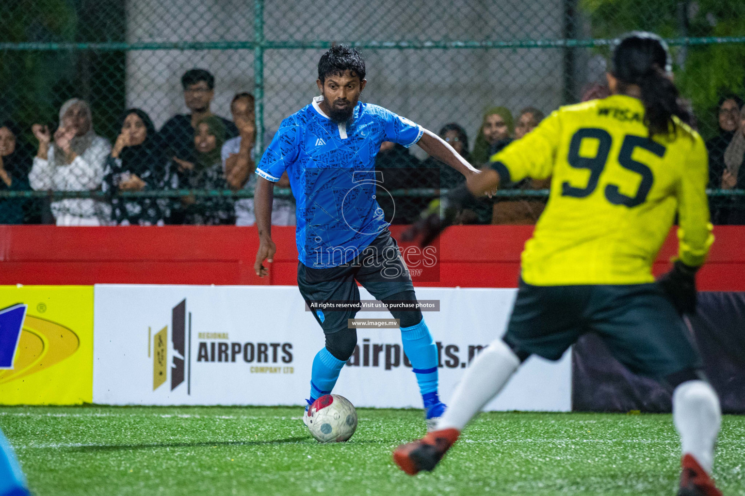 R. Alifushi vs R. Innamaadhoo in Day 7 of Golden Futsal Challenge 2023 on 11 February 2023 in Hulhumale, Male, Maldives