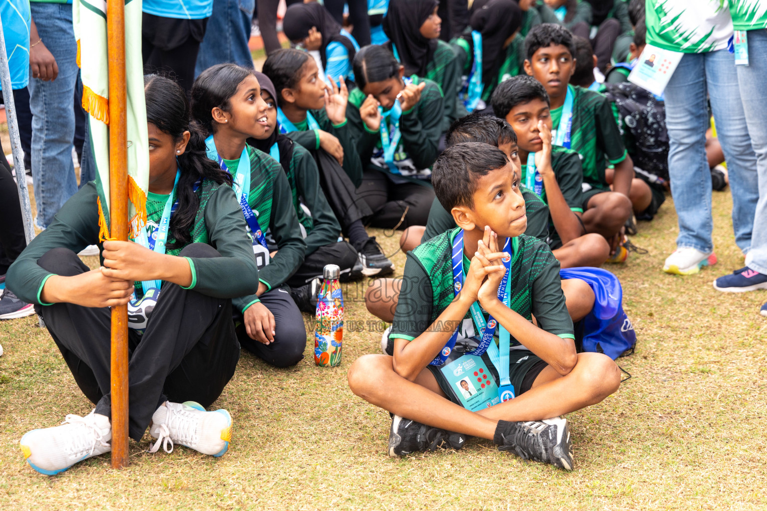 Day 6 of MWSC Interschool Athletics Championships 2024 held in Hulhumale Running Track, Hulhumale, Maldives on Thursday, 14th November 2024. Photos by: Ismail Thoriq / Images.mv