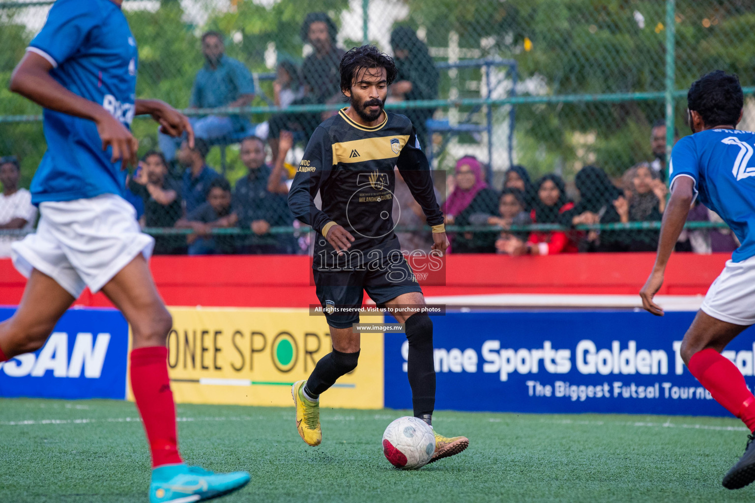 SH. Bilehfahi vs SH. Milandhoo in Day 7 of Golden Futsal Challenge 2023 on 11 February 2023 in Hulhumale, Male, Maldives