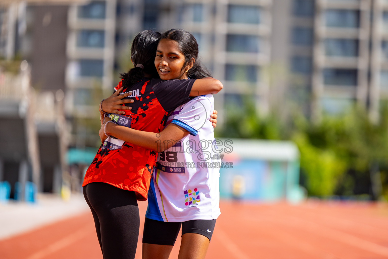 Day 2 of MWSC Interschool Athletics Championships 2024 held in Hulhumale Running Track, Hulhumale, Maldives on Sunday, 10th November 2024. 
Photos by:  Hassan Simah / Images.mv